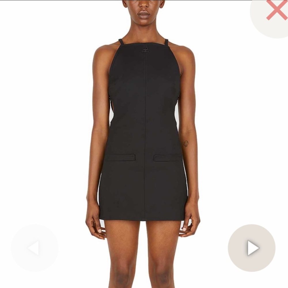 Elegant Black Halter Mini Dress